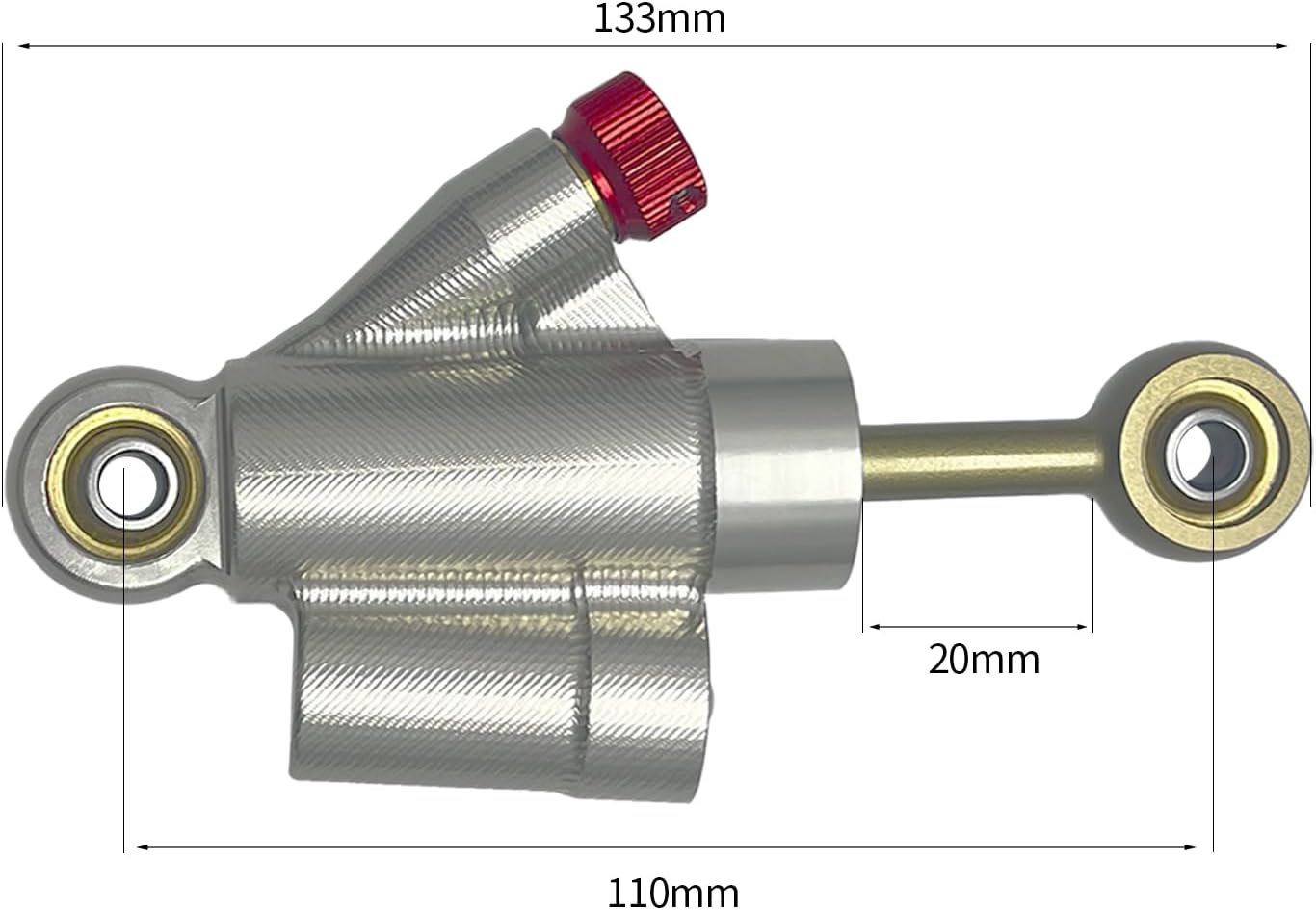 PROCNC Universal Motorcycle Steering Damper Stabilizer Fit for Dirt Bike CRF150R CRF250R CRF250X CRF450R CRF450X CRF150F CRF230F CRF450RX (Sliver)