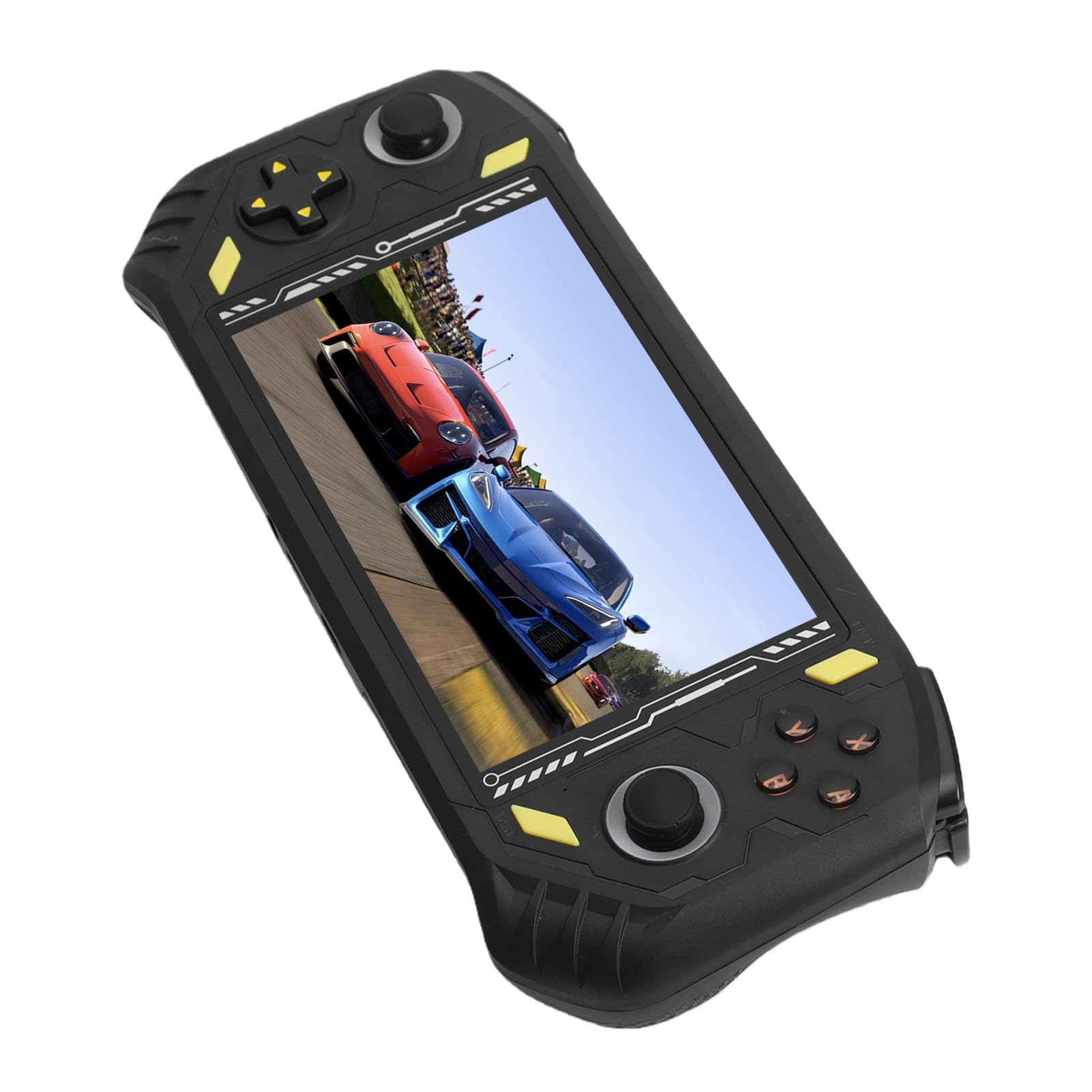 Console di Gioco Portatile, Schermo da 5,5 Pollici, 2G RAM, Chip Quad Core RK3562, Lettore di Gioco Portatile Ricaricabile con Due Controller e Porta , per Giochi Multi (Nera)
