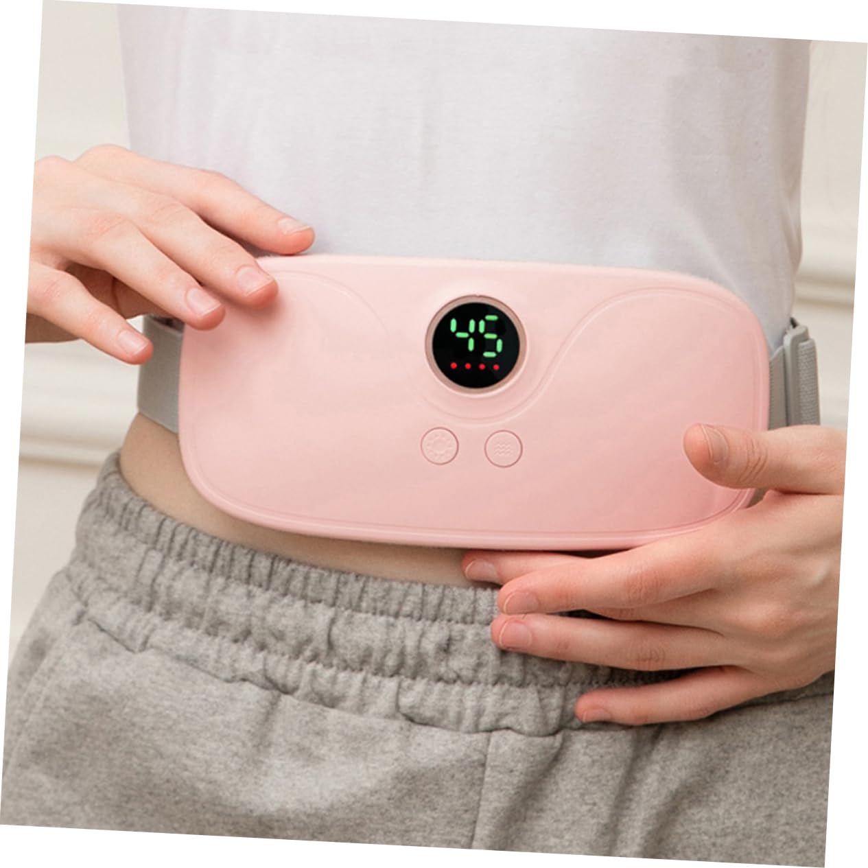 KOMBIUDA 1juego Cinturón De Masaje Calentado Para De Cólicos Menstruales Faja Abdominal Portátil Vibración Calentamiento y Para Casa