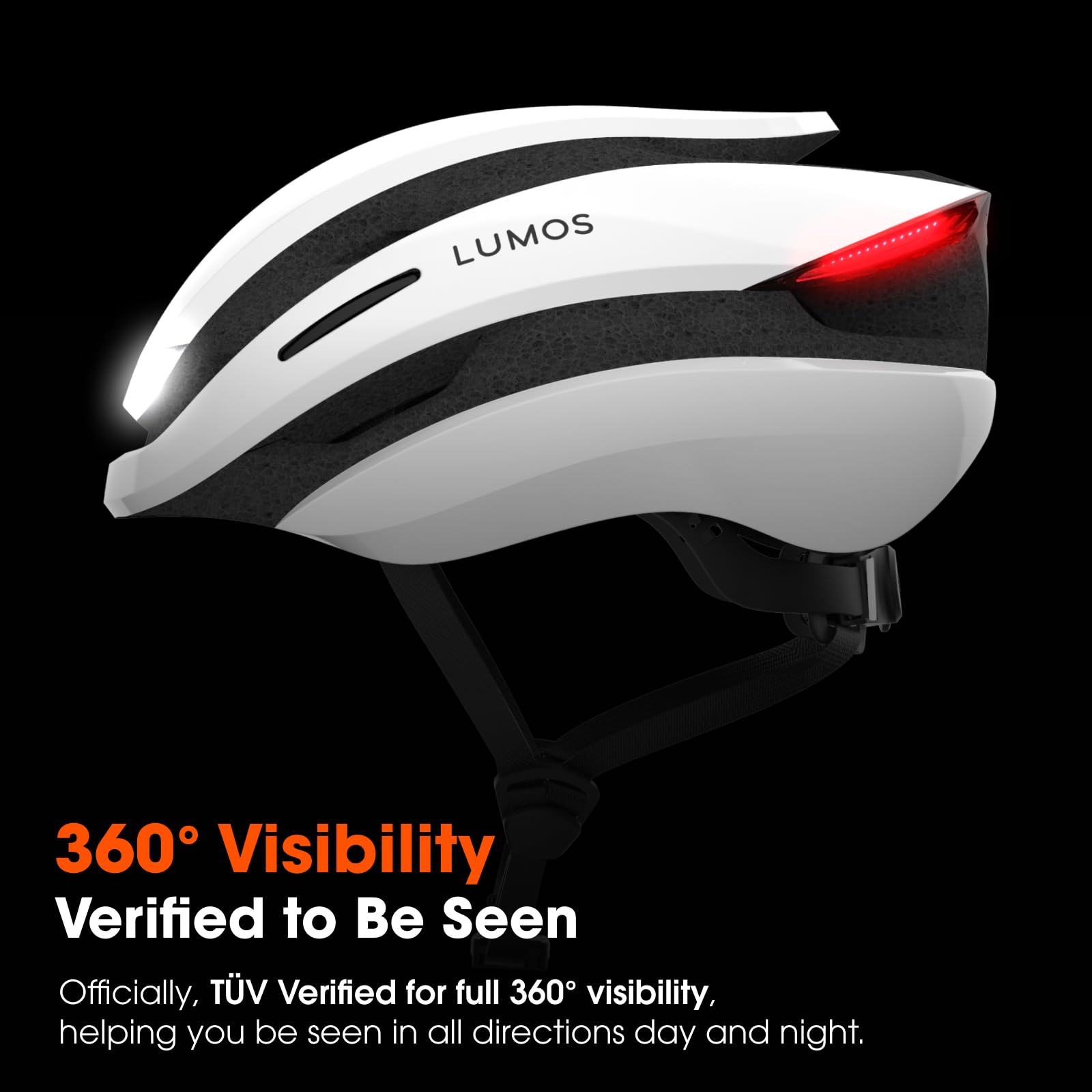 Lumos Casco ultra intelligente | casco da bicicletta | anteriore e posteriore (LED) | indicatori di direzione | luci freno | connessione Bluetooth | adulti: uomo donna