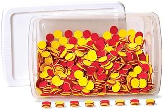hand2mind Plastic Two-Color Counters, Red and Yellow Counters, Counting Manipulatvies, Math Counters for Kids, Counting Chips, Math Manipulatives, Bingo Chips, Counters for Kids Math (Set of 1000)