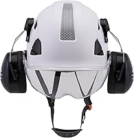 Vista 7 de UNINOVA Casco de protección para los oídos y visera ANSI Z89.1 con ventilación ABS forestal, arborista, árbol, construcción, construcción