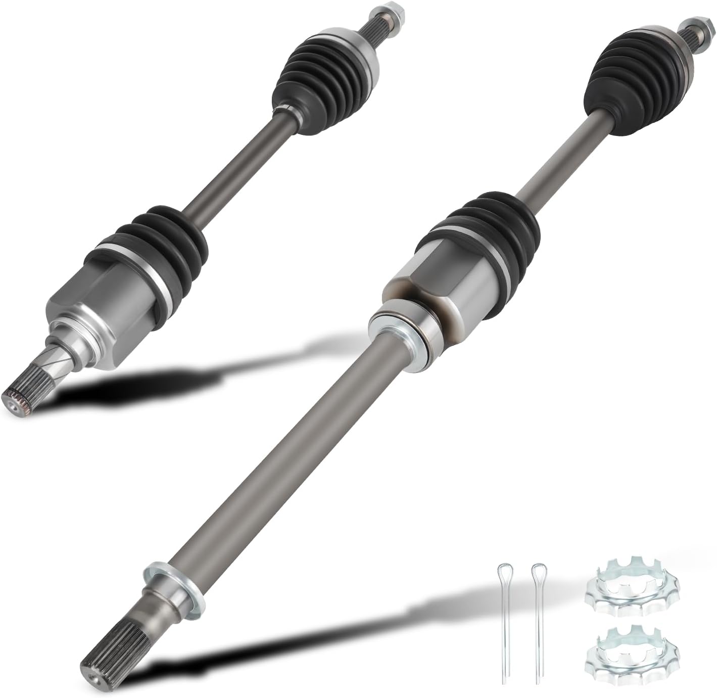 2 pcs Front CV Axle Shaft Assembly fits for Nissan Altima 07-12 (only for Automatic CVT Trans), 2013 Altima Only for Coupe BodyType, 08-13 Rogue FWD, 14-15 Rogue Select FWD,(Only fit for FWD)