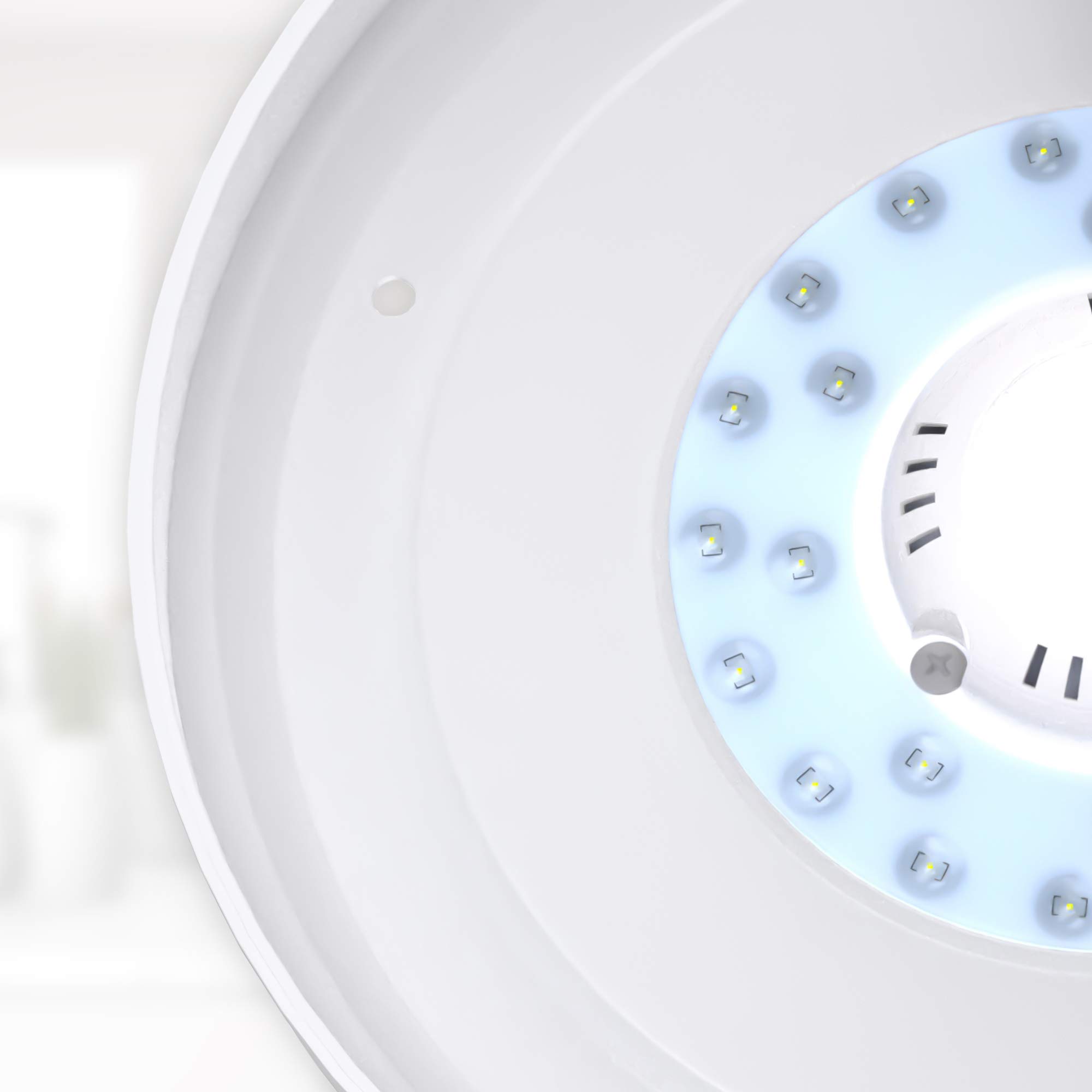 B.K.Licht Lámpara de techo moderna I Ecológico I Fácil montaje I LED Plafón Ø30 cm IP44 Impermeable I Blanco Natural 4000K, 1200LM I Luz para baño I plafon led techo