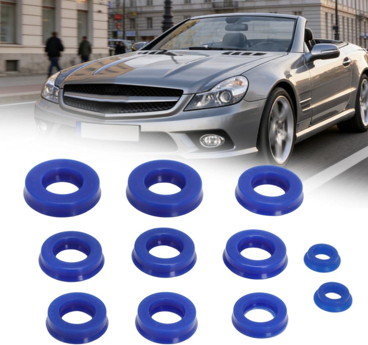 Hydraulic Roof Seal Kit for Mercedes SL R230 2003-2011, Replaces 2308000872 2308000972 2308001072 2308001172, Complete 11-Piece Cylinder Rebuild Kit