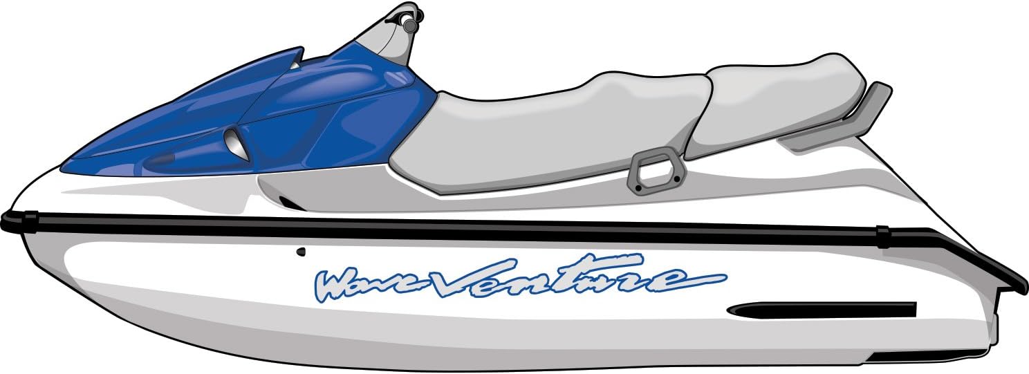 Exotic Signs Yamaha Wave Venture Graphic Kit - EY0001WV (072 Light Grey / 098 Gentian)