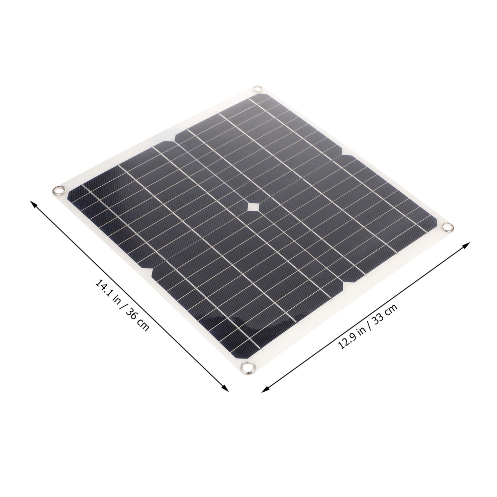 KOMBIUDA Kit Panneau Solaire Portable Monocristallin Flexible avec Contrôleur Chargeur Solaire Extérieur Léger pour Camping Randonnée Urgence