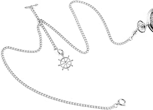 Chaîne Albert Double Montre De Poche ManChDa – Design Antique T-Bar + Pendentif Arbre De Vie