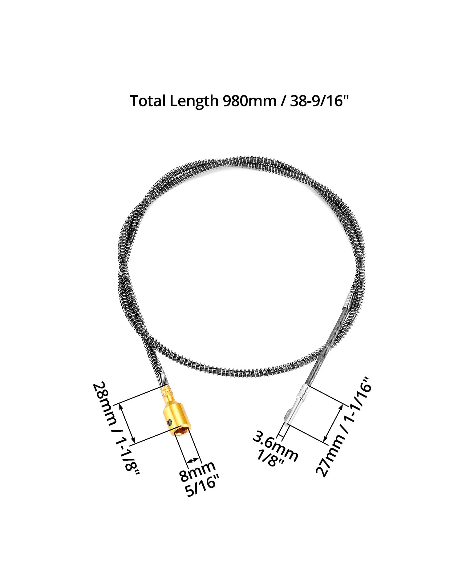 QWORK Flexible Shaft Cable - 2 Pack -6