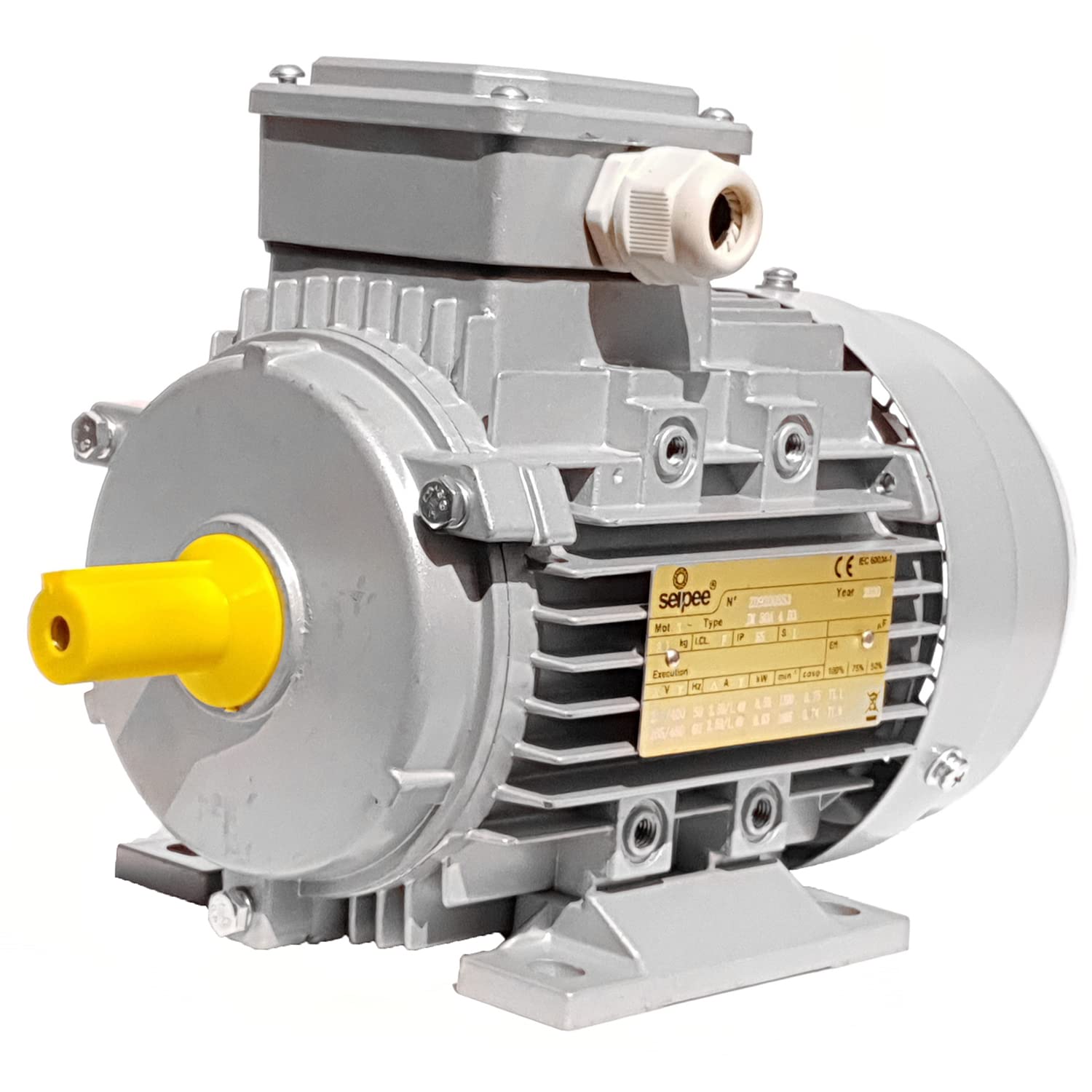 Trójfazowy silnik elektryczny 0.13 kW 0.18 HP 2800 obrotów B3 MEC 56 230 400v Seipee