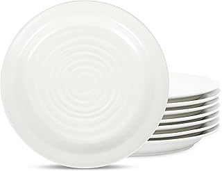 Stone Lain Orbit 8-Piece Dinner Plate Set Stoneware, White