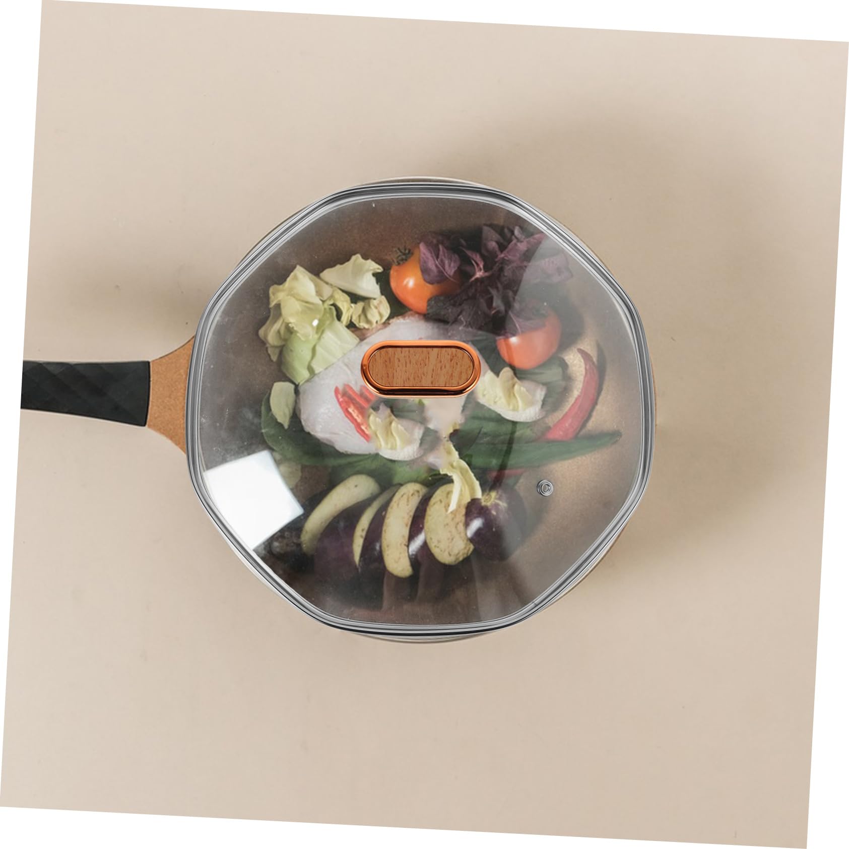 Coperchio in Vetro Temperato 32cm per Padelle Wok e Pentole