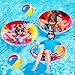 Parentswell 6PCS Big Pool Floats Tubes: Inflatable Pool Floats Swimming Rings with Beach Balls - Brightly Colored Pool Floaties Party Toys, Pool Toys for Kids Adults Toddlers