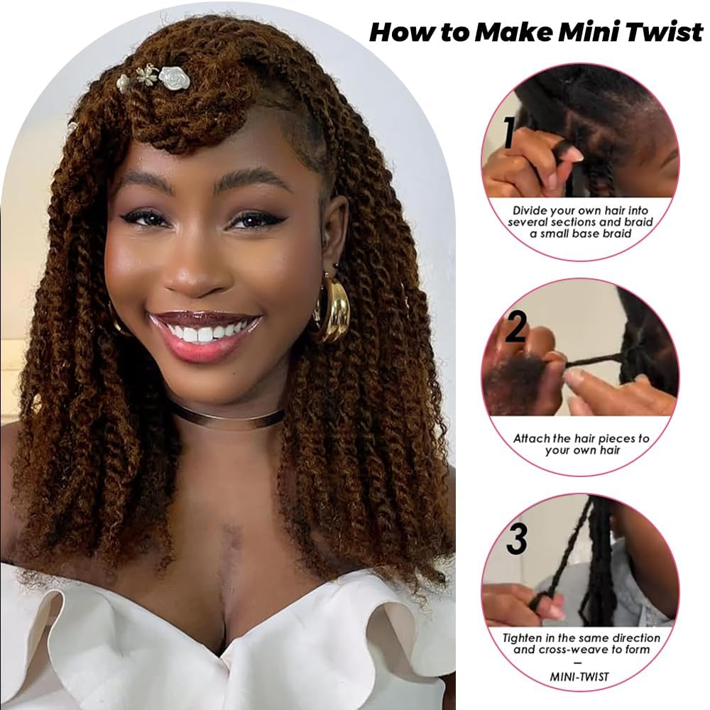 Afro Kinkys Bulk Human Hair for Twist 1 Pack 50 Gram Human Braiding Hair Dreadlocks Extensions Repair Locs (4#, 12 Inch)