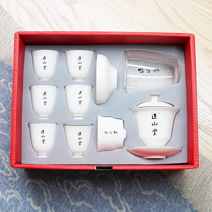 Zheng Shan Tang Chinese White Porcelain Kung Fu Tea Set