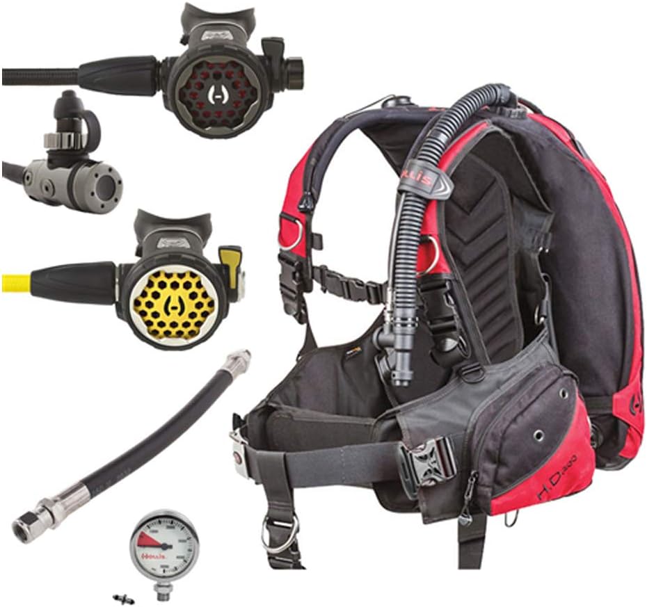 Hollis HD200 BC/BCD 200LX Regulator(DIN) and 150lx Octo Scuba Diving Package