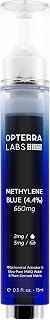 Methylene Blue 4.4%, USP Grade 99.99%, Pre-Measured Airless Dispenser, No Formaldehyde, No Alcohol, No Glycerin, Keto Friendly (0.5 fl. oz. 15ml)