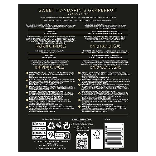 Baylis & Harding Sweet Mandarin & Grapefruit Luxury Pamper Tin Gift Set - Vegan Friendly (Pack of 1) - Image 7