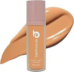 Best Bronze Bombshell Maquiagem Corporal e para Pernas - Maquiagem à Prova D'água para Pernas e Base Corporal - para Cicatrizes, Cobertura de Varizes e Corretivo para Pernas (NC44 Caramelo curtido)