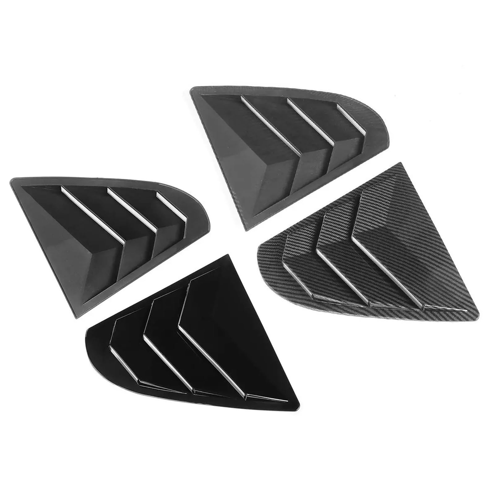 Żaluzje Tylnej Szyby Osłona Osłona żaluzji tylnej szyby bocznej, pasująca do Mitsubishi Lancer EX X EVO 2008-2018(Carbon Fiber Look)