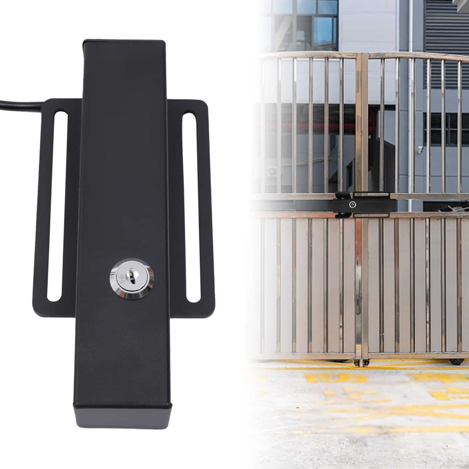 Electric Gate Lock for Swing Gate, DC/AC12-24V Automatic Gate Lock with Control Board, Safe Security Gate Lock Multi Gate Door Opener Lock DS-02