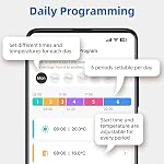 Smart WiFi Thermostat – Heat Temperature Controller | | Touchscreen Programmable Room Control | App & Voice Control Compatible | for House Hotel Living Room Bedroom Bathroom Indoor