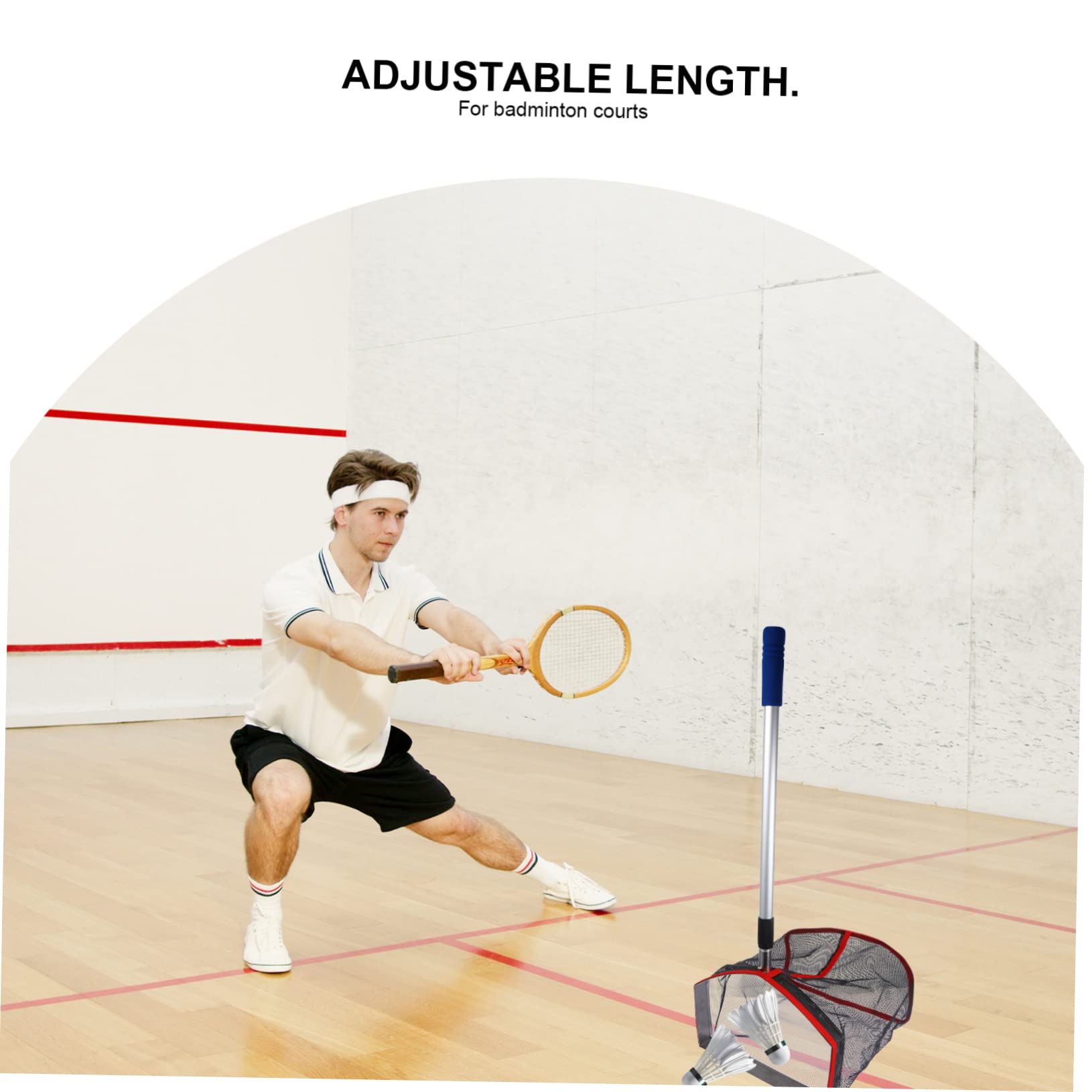 Parliky 1pc Detachable Badminton Picker Lightweight Practice Tool for Efficient Collection Easy to Use for Schools Training Venues Comfortable Grip for Enhanced Performance