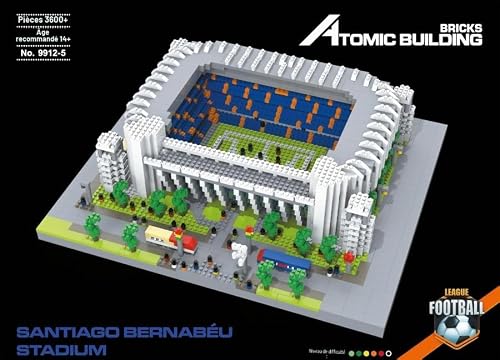 Atomic Building Modèle D’Architecture À Construire avec des Mini-Blocs, Design Réaliste De Terrain De Football. Collection des Stades D’Élite du Monde. Stade De Football À Madrid, Espagne. – vue 6