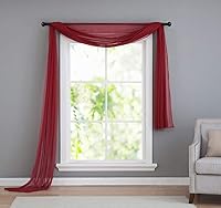 Vista 8 de Pañuelo Luxury Discount semitransparente para ventana, de color liso