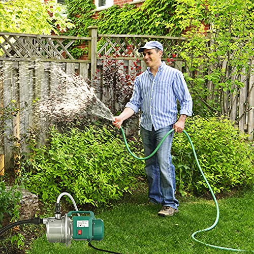 Tuinpomp (1100 W, 4600 l/h max. 45 m debiet, roestvrijstalen behuizing, overbelastingsschakelaar, met automatische functie en droogloopbeveiliging, voor zwembad) - Image 8