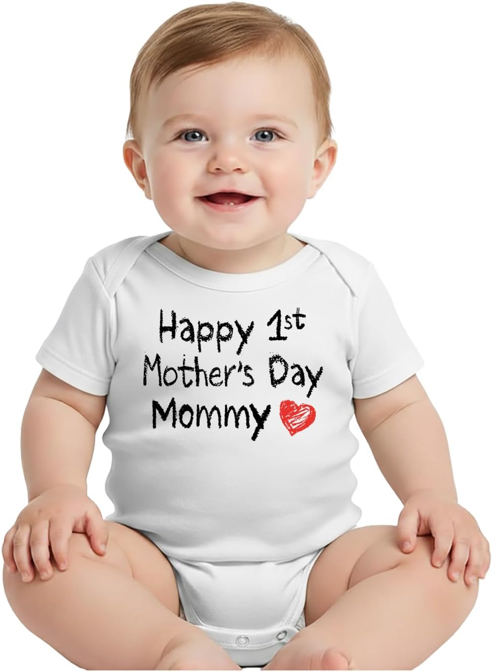 Tstars First Mother's Day Infant Bodysuit - Cute Newborn Outfit Gift for Mom from Baby Boy or Girl