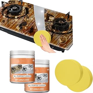 Cookware Cleaning Paste For Cleanser & Polish, Stainless Steel Degreaser for Pots, Pans, Bakeware & Grills, Quickly Dissolve Stubborn Oil Oxide Layer & Rust On Surfaces & Kitchen Utensils (2 Pcs)