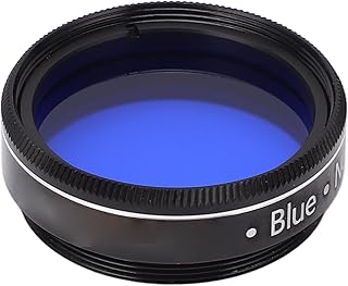 Blue 80A Eyepiece Filter, 1.25 Inch Telescope Filter Eye Protection for Star Cluster Observation
