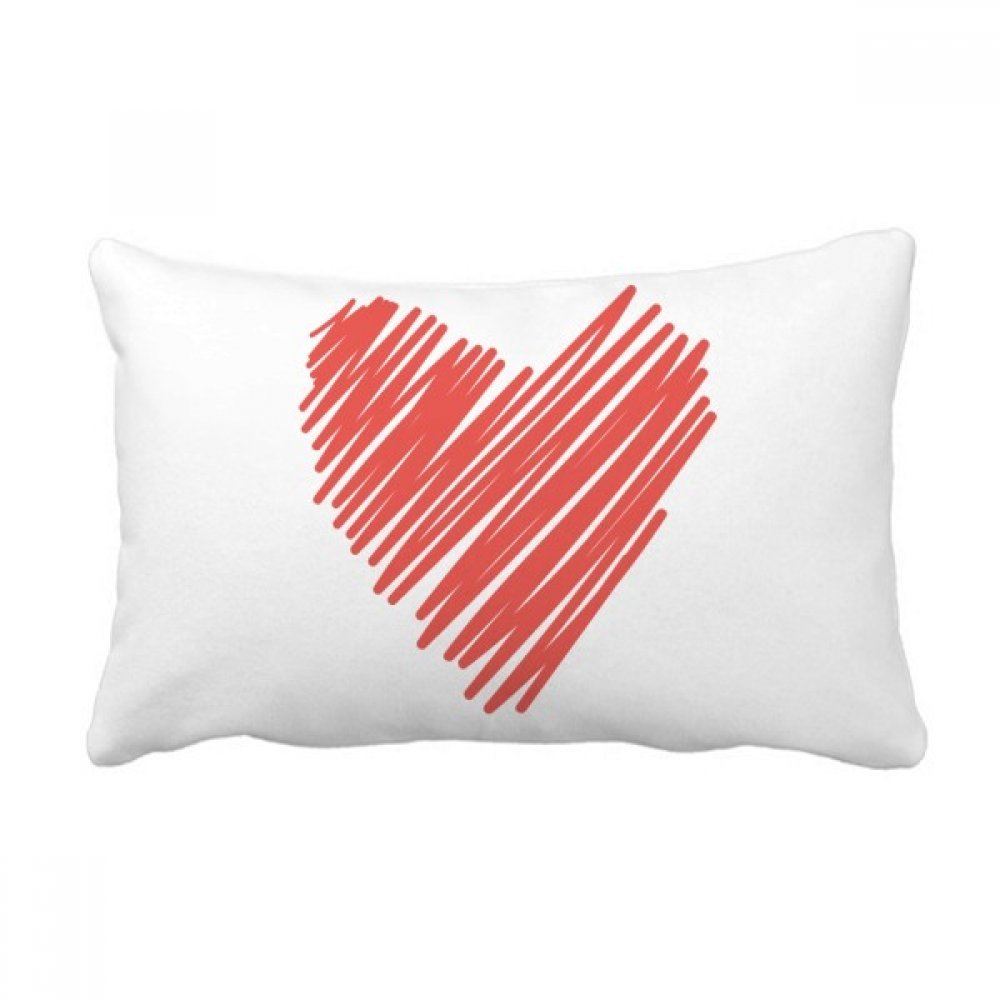 Coussin oreiller lombaire 16x24 pouces à motif coeur multicolore