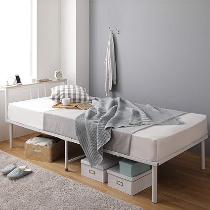 Amazon ベッド すのこ パイプ スチール アイアン 宮付き 棚付き コンセント付き ベッド下 収納 シンプル モダン ビンテージ ホワイト Sd ベッドフレームのみ ベッドフレーム オンライン通販