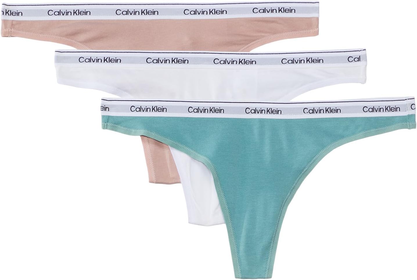 Calvin Klein womens Modern Logo Thong 3-pack