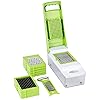 Amazon Brand - Solimo 11-in-1 Stainless Steel Multipurpose Vegetable and Fruit Chopper, Green