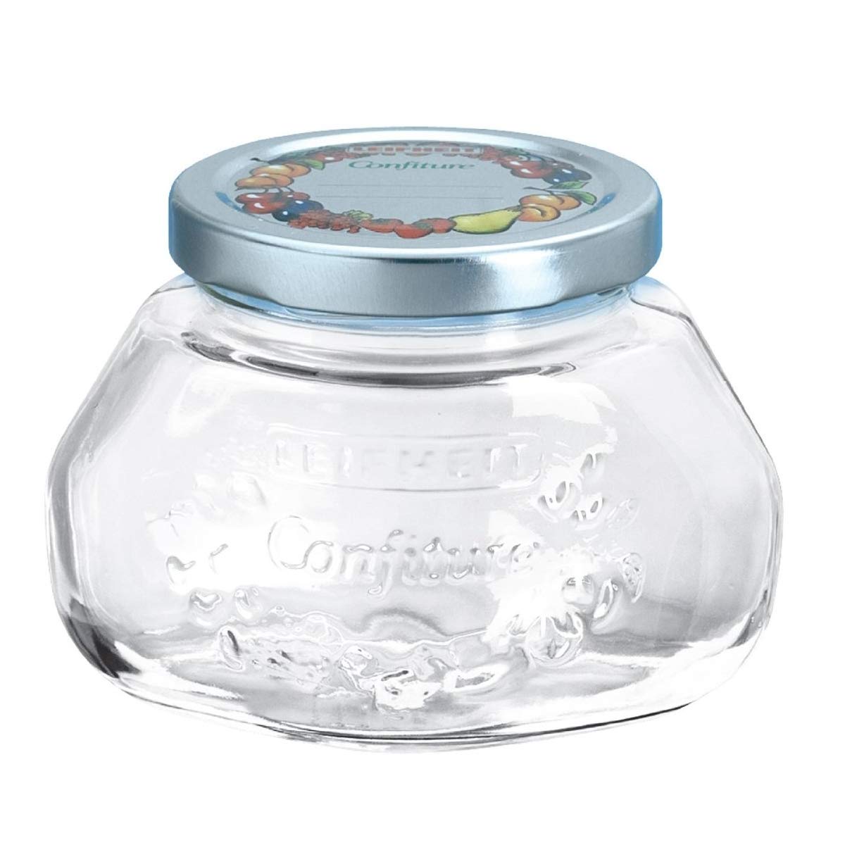 Leifheit 36003 Geleeglas mit Twist-off Deckel TO 66 250 ml Höhe 7,5 cm Marmelade Confiture Einkochglas, klar (6er Pack)