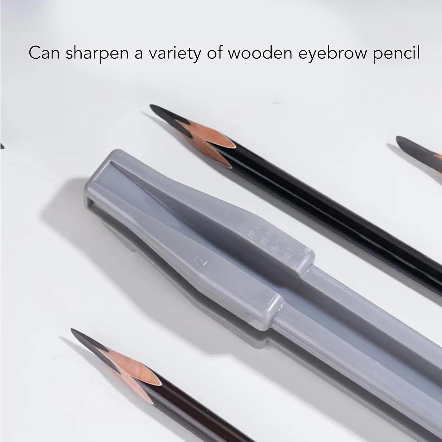 3Pcs Multifunctional Eyebrow Pencil Sharpener Assistant Tool 4 Grooved for Sharpening Eyeliners Lip Liner Makeup Pencil Ergonomic Makeup Tool