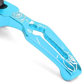 Qukaim Abrazadera para tija de sillín de aleación de aluminio, liberación rápida, 31,8 mm, color azul
