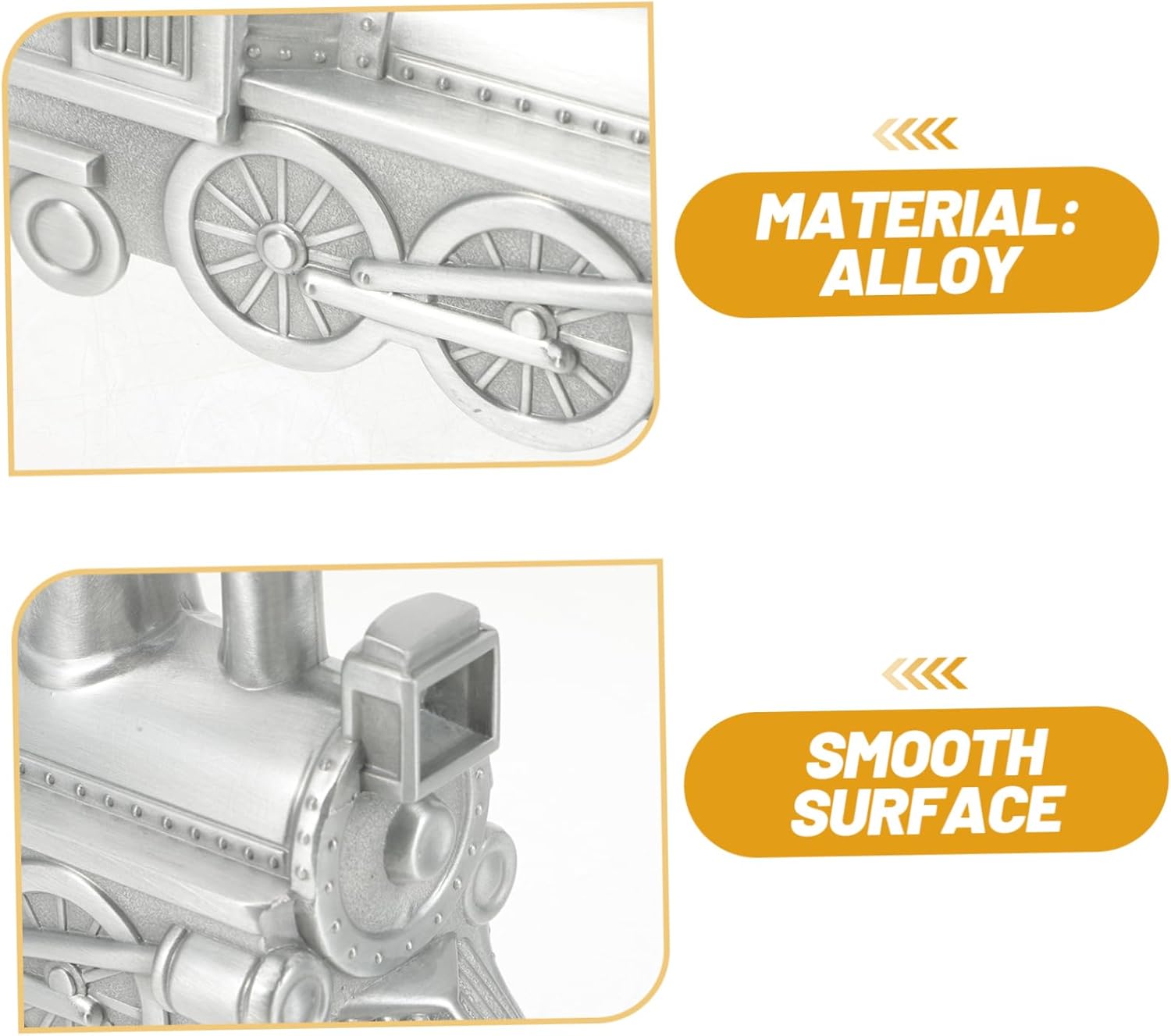 Train Piggy Bank Boys and Girls Silver Money Box Coin Bank Metal Craft Saving Pot