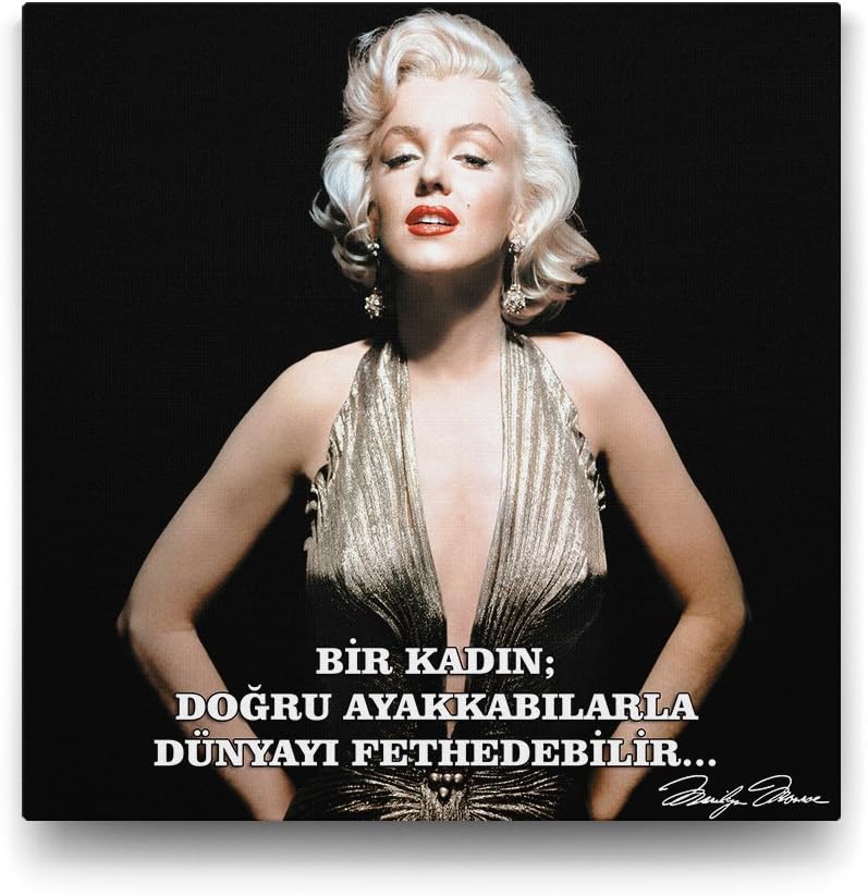 Marilyn Monroe Sözleri Tablosu - 60x60cm