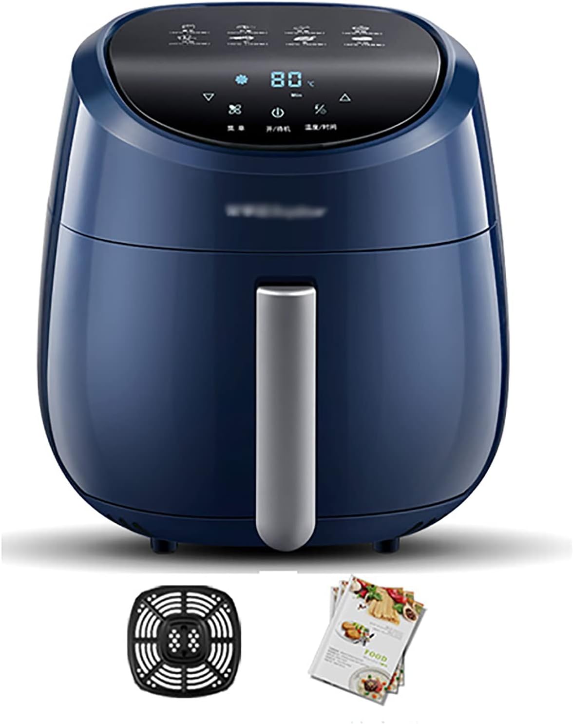 Air fryer/domestic small multi-function large-capacity liner full automatic electric fryer fries machine 4L 5L green blue (Color : C Size : 4L) (B 5L)