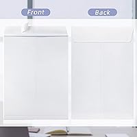 Vista 4 de Zonon Sobres autoadhesivos con solapa de sellado de 4 tamaños, sobres de negocios diseñados para correo seguro, 200 piezas, 10 x 13 pulgadas, 6 x 9