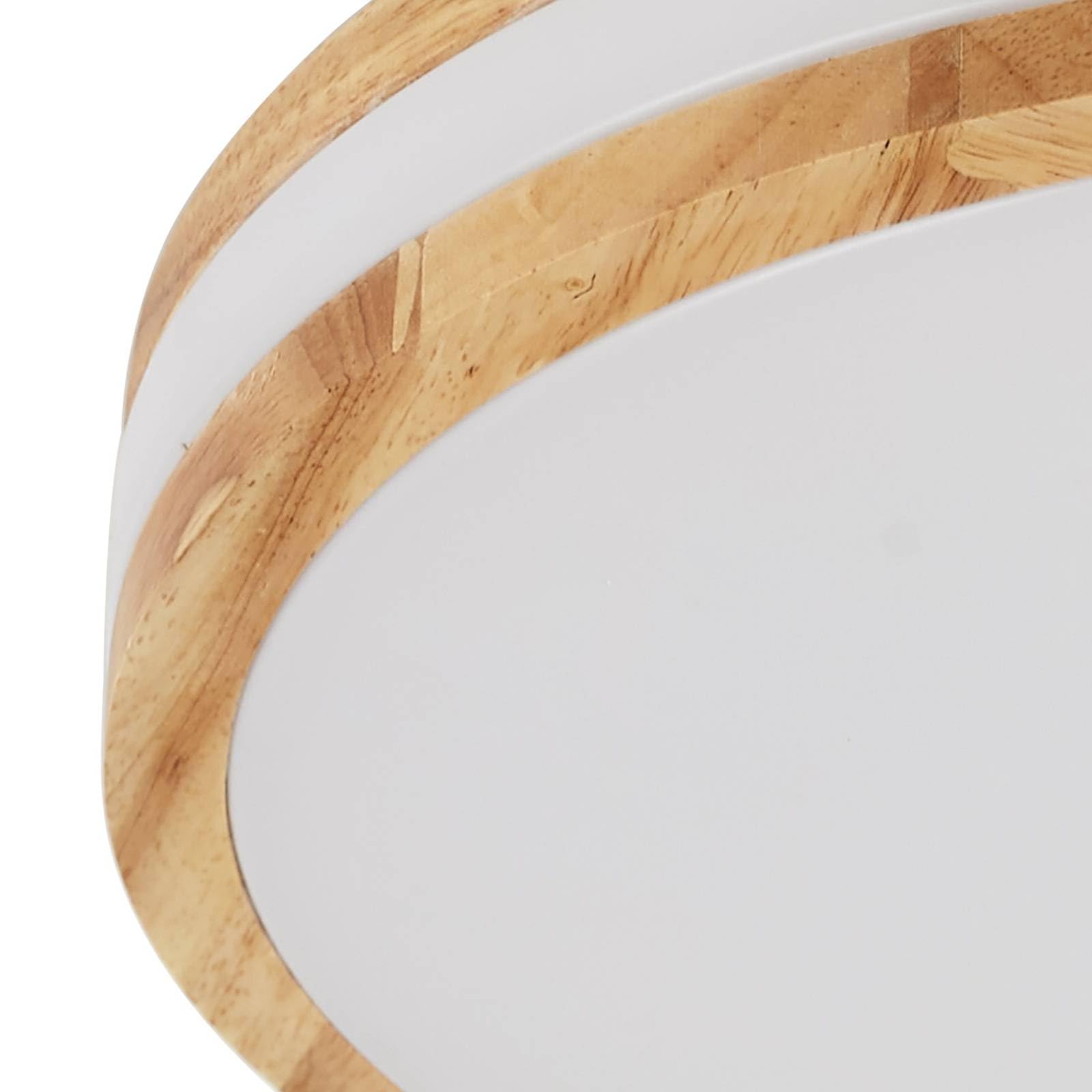 Lindby LED Deckenleuchte Emiva (Modern) aus Holz (1 flammig,) - Lampe Deckenlampe Wohnzimmerleuchte