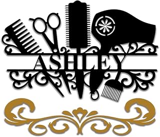 Personalized Metal Hair Stylist Name Sign, Custom Hairstylist Business Name Sign, Hair Salon Wall Art, Hair Salon Gift, Hair Stylist Gift