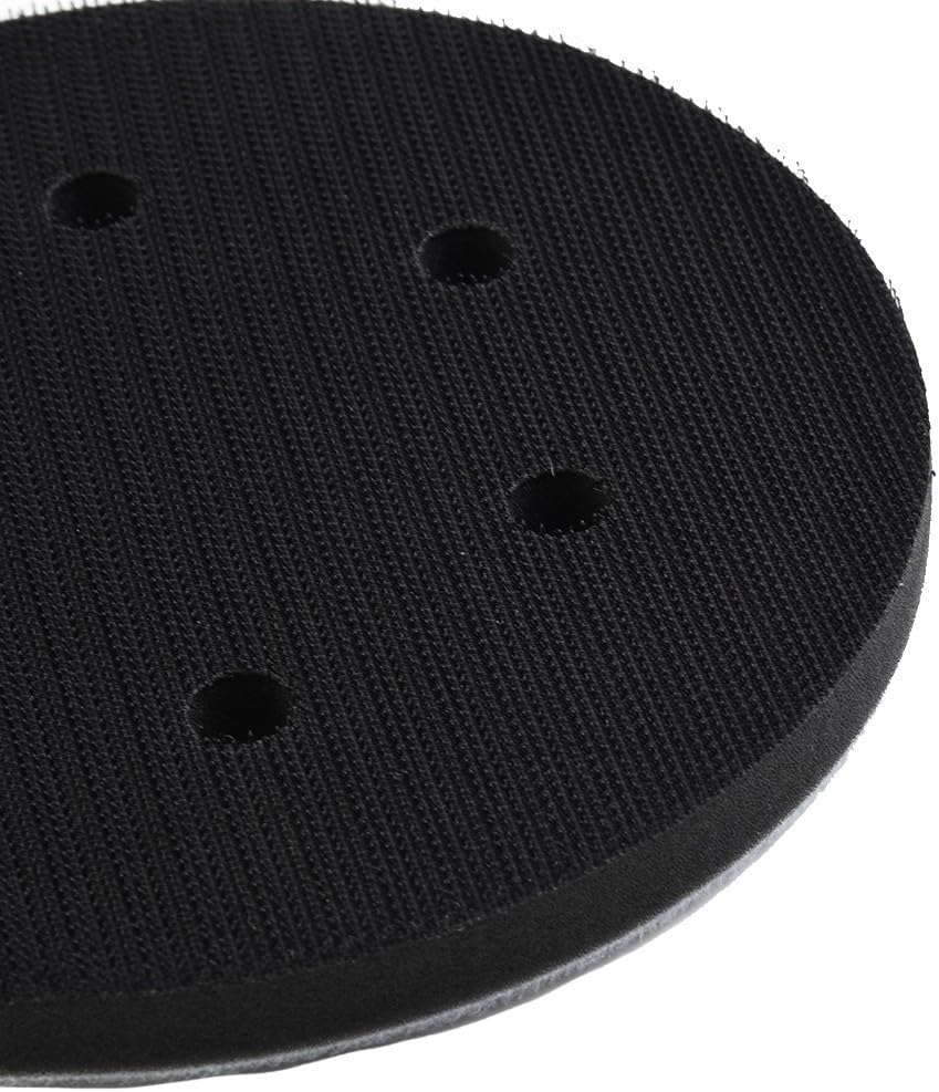 6 Inch 150mm Soft Interface Pad with 6 Holes, Foam Sanding Disc Buffer for Orbital Sander, Reduces Vibration for Woodworking Metal Polishing and Auto Detailing, White