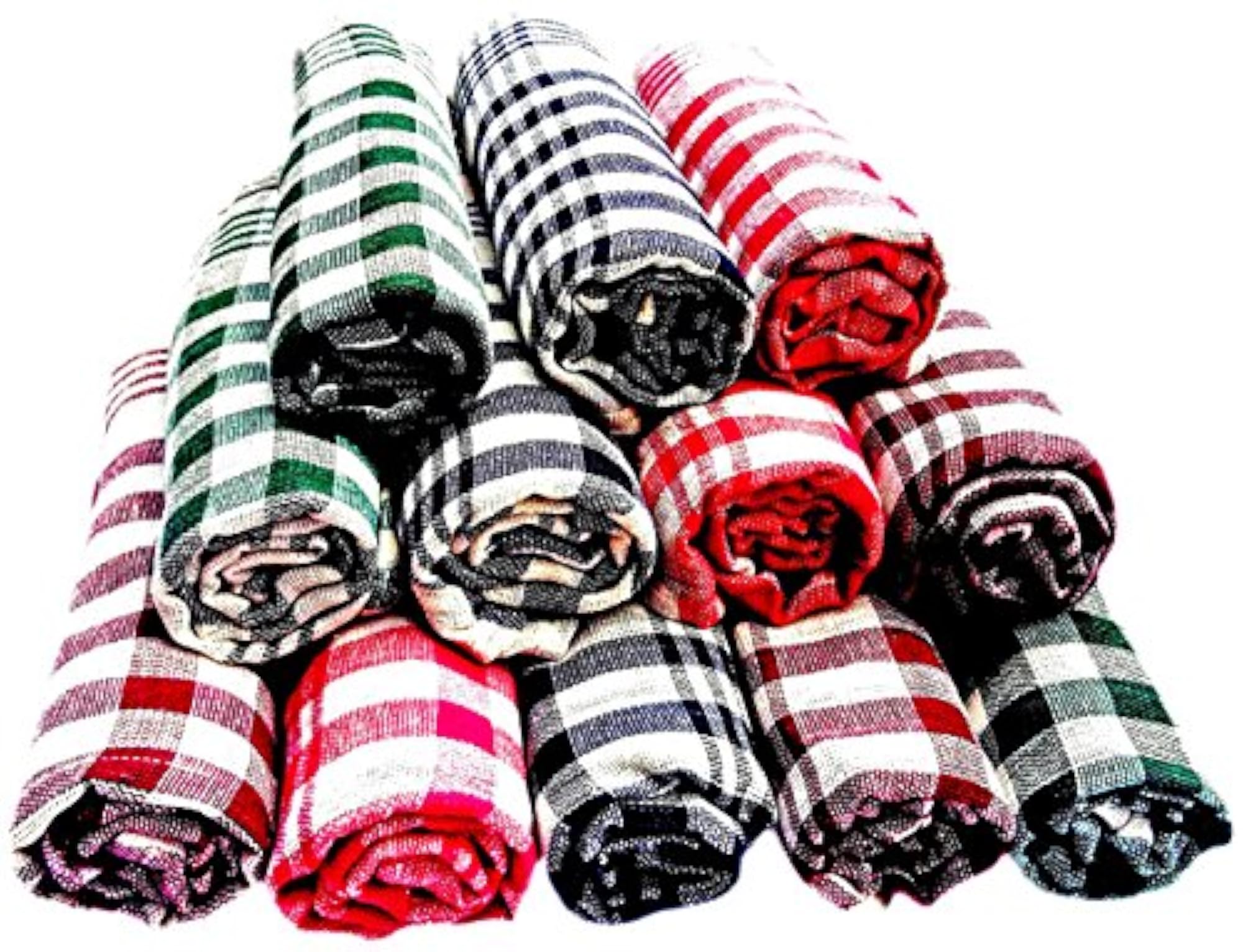 Super Highly Absorbent 100% Cotton Kitchen Napkin Set, 12 Pieces