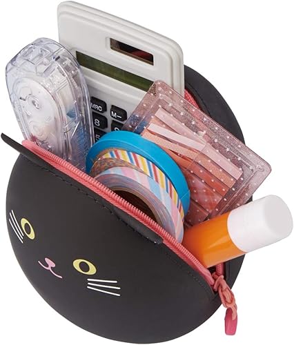 Miniatura 4 de LIHITLAB PuniLabo - Bolsa con cremallera, forma de huevo, 3.8 x 4.7 pulgadas, gato negro (A7783-3)