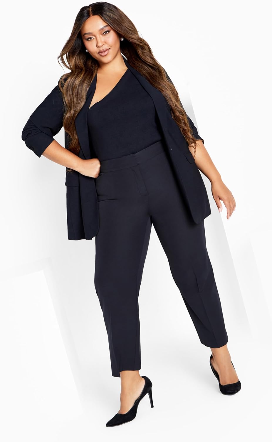 Women's Plus Size Cool Hand Trouser Black